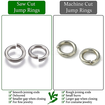 925 Sterling Silver Saw Cut Open Jump Rings&nbsp;STER-F036-02S-0.8x6mm-1