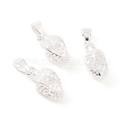 真鍮のアイスピックピンチベイル  銀  18.5mm  穴：5x4mm&nbsp;KK-H384-S-1