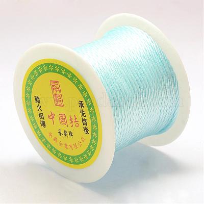 編み込みナイロン糸  ライトスカイブルー  2mm  約54.68ヤード（50m）/ロール&nbsp;NWIR-R026-2.0mm-02-1