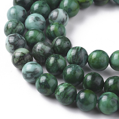 Natural Map Stone Picasso Jasper Beads Strands&nbsp;G-F668-29-6mm-1