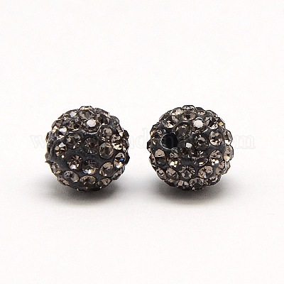 Polymer Clay Rhinestone Beads&nbsp;RB-A053-6mm-12-1
