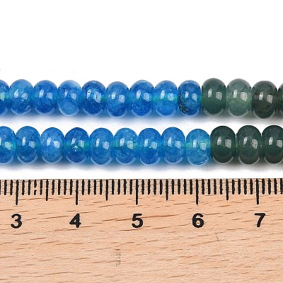 染め加工天然石ホワイトジェイドビーズ連売り  ロンデル  ミックスカラー  6x4mm  穴：1mm  約95個/連  15.31''（38.9センチメートル）&nbsp;G-Z135-C02-1