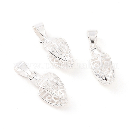 真鍮のアイスピックピンチベイル  銀  18.5mm  穴：5x4mm&nbsp;KK-H384-S-1