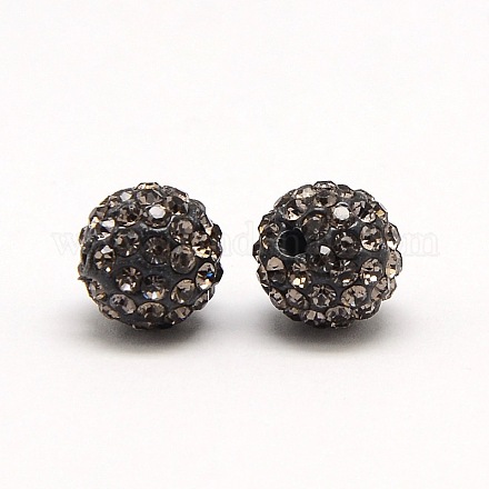 Polymer Clay Rhinestone Beads&nbsp;RB-A053-6mm-12-1