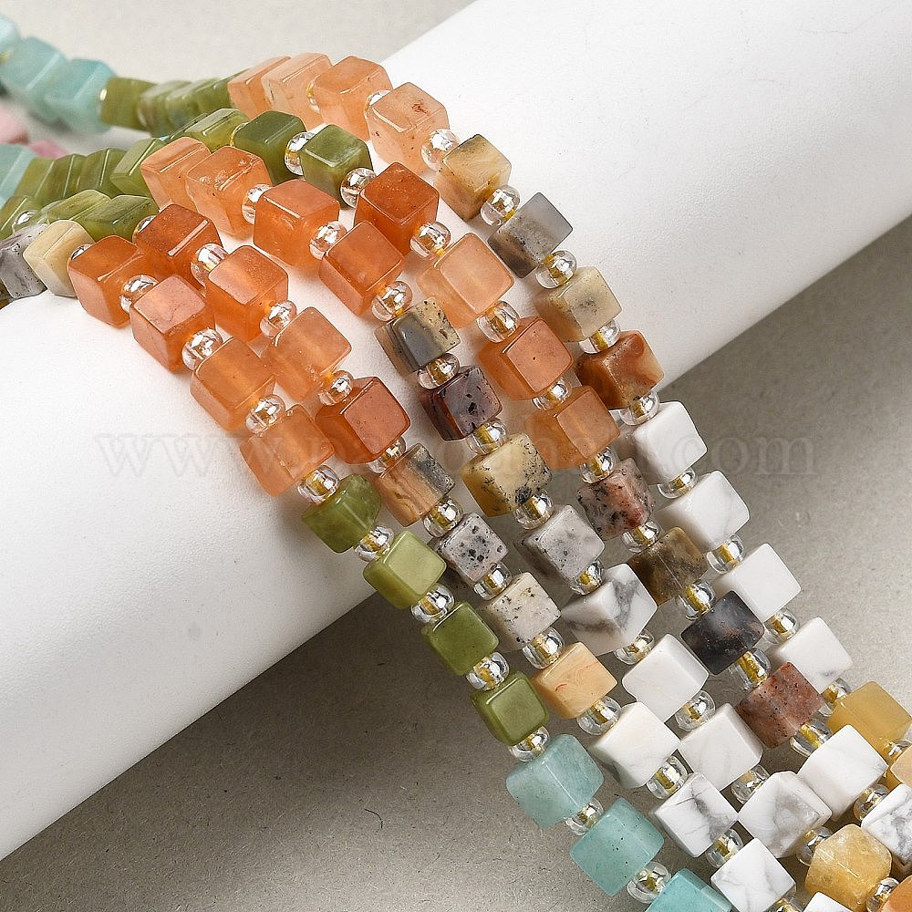 Wholesale Natural Howlite & Chinese Southern Jade & Yellow Aventurine ...