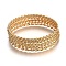 304 Stainless Steel Buddhist Bangle Sets, Twisted, Golden, 2-3/8 inch(6cm), about 7pcs/set