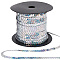 Sparkle PVC Sequins Ribbon, Sequins Trim, Clothing Accessorie, Light Grey, 6mm, 100yards/roll
