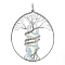 Copper Wired Opalite Pendants, Oval, 69x50mm