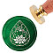 Brass Wax Seal Stamp with Handle, for DIY Scrapbooking, Lotus Pattern, 3.5x1.18 inch(8.9x3cm)