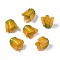 Plastic Beads, Flower, Goldenrod, 13~15x9~15x9~15mm, Hole: 0.8~1.2mm