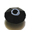 Imitation Austrian Crystal Beads, Grade AAA, K9 Glass, Faceted, Flat Round, Black, 8x4mm, Hole: 0.9~1mm