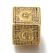 Brass Cubic Zirconia Beads, Cadmium Free & Nickel Free & Lead Free, Letter G, Square, Letter G, 9.5x9.5x9.5mm, Hole: 6mm