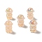 UV Plating Rainbow Iridescent Acrylic Beads, Astronaut, PeachPuff, 20x14x13.5mm, Hole: 3.5mm