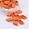 Spray Painted Alloy Multi-Strand Links, For Tile Elastic Bracelets Making, Rhombus, Orange Red, 14x8x4.8mm, Hole: 0.8mm