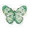 Printed Opaque Acrylic Beads, Butterfly, Medium Sea Green, 31x41x4.5mm, Hole: 1.5mm