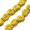 Ocean Series Glazed Porcelain Beads, Glossy Ceramic Beads, Conch, Gold, 14~15x11.5~12x5.5~6mm, Hole: 2mm, about 35pcs/strand, 13.39''(34cm)