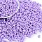 Baking Paint Glass Seed Beads, Round Hole, Peanut, Lilac, 3.5x6x3.5mm, Hole: 0.9mm, about 3750pcs/pound