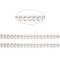 Brass Handmade Cobs Chains, Link Chains, with Spool, Long-Lasting Plated, Soldered, Leaf, Platinum, 7x6.5x0.5mm, about 32.8 Feet(10m)/roll