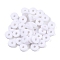 Handmade Polymer Clay Beads, Disc/Flat Round, Heishi Beads, White, 4x1mm, Hole: 1mm, about 55000pcs/1000g