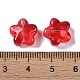 ペイントガラスビーズを焼く  スター  レッド  11.5x12x6.5mm  穴：1.2mm&nbsp;GLAA-S202-10A-3