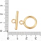 304ステンレススチールトグル留め具  リング  ゴールドカラー  リング：19.5x15x2mm  穴：3mm  バー：22x7x2.5mm  穴：3mm.&nbsp;STAS-L310-03G-3