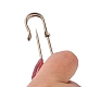 鉄のキルトピンは留め金のアクセサリー類のパーツをブローチ  プラチナ  75x17mm  ピン：1.5mm&nbsp;IFIN-R191-75mm-3