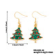 Christmas Theme Brass Dangle Earrings&nbsp;IP2522-14-1