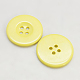 樹脂ボタン  染め  フラットラウンド  きいろ  13x2mm&nbsp;RESI-D033-13mm-07-1