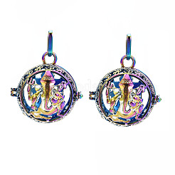 Rack Plating Brass Locket Pendants&nbsp;LS-KK-S319-24