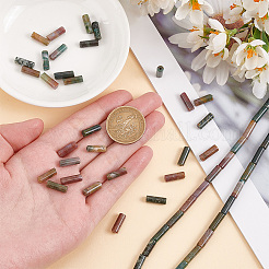 2 連売り 天然インディアンアゲートビーズ 連売り  コラム  13~13.5x4.5mm  穴：1.4mm  約30個/連  15.51インチ（39.4cm）&nbsp;G-PH0002-41