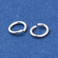 925スターリングシルバーオープンタイプ丸カン  鋸で切った楕円形  銀  18ゲージ  7.5x6x1mm  内径：4.5x5.5mm  約71個/10g&nbsp;STER-NH0001-36M-S