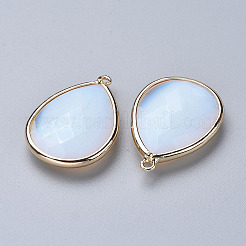 Faceted Opalite Pendants&nbsp;G-M356-C01-LG