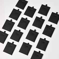 PUレザー＆スポンジジュエリーペンダントネックレスディスプレイカード24枚  長方形  ブラック  6.9x5.2x0.6cm&nbsp;NDIS-SP0001-03B-01