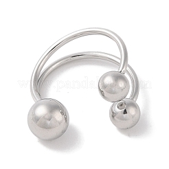 Non-Tarnish 304 Stainless Steel Round Cuff Rings for Women&nbsp;RJEW-G315-05P