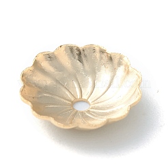 304ステンレススチールビーズキャップ  花弁のない  花  ゴールドカラー  9.5x2.5mm  穴：1.2mm&nbsp;STAS-H149-26B-G