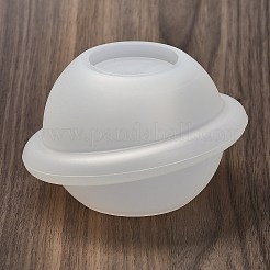 DIYキャンドル作り  シリコーン鋳造金型  UVレジン用  エポキシ樹脂工芸品作り  ホワイト  惑星  71x110mm&nbsp;AJEW-U021-06