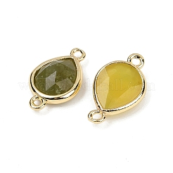 Natural Korean Jade Faceted Connector Charms&nbsp;G-L514-048P-06