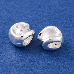 真鍮マイクロペーブクリアキュービックジルコニアビーズ  カドミウムフリー＆ニッケルフリー＆鉛フリー  銀  8x8x5mm  穴：2.5x4mm&nbsp;KK-S389-19S