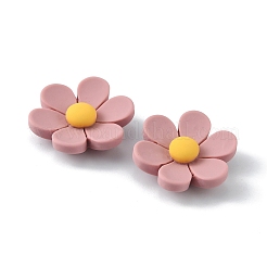 オペーク樹脂カボション  花  ロージーブラウン  24x26x8mm&nbsp;RESI-WH0026-75B-04