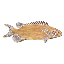 魚の樹脂製ジュエリープレート  指輪収納トレー  ネックレス  ピアス  ゴールド  197x104x15mm&nbsp;PW-WG8244C-01