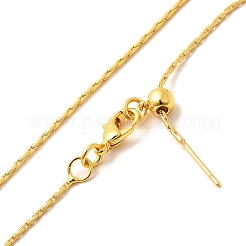 1mm Rack Plating Brass Boston Link Chain Adjustable Slider Necklaces for Women Men&nbsp;MAK-L044-37G