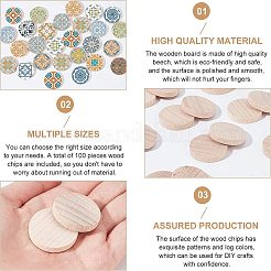 Unfinished Natural Poplar Wood Cabochons&nbsp;WOOD-NB0001-94