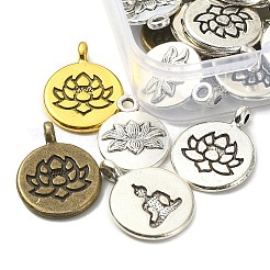 30pcs5スタイルチベットスタイルアロイペンダント  混合図形  ミックスカラー  16~20x13~15x3~4.5mm  穴：1~2mm&nbsp;FIND-YW0003-34
