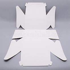 紙箱  食品包装箱  長方形  ホワイト  7x9-1/8x10-1/4インチ（17.8x23x26cm）&nbsp;LS-CON-WH0080-07