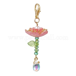 Electroplate Glass & Acrylic Pendant Decorations&nbsp;HJEW-JM04747