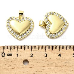 Brass Micro Pave Cubic Zirconia Pendants&nbsp;KK-M324-13G