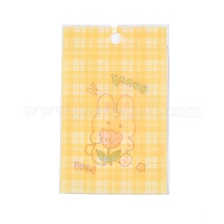長方形のプラスチック製再封可能な袋  漫画の動物の模様と  トップセルフシールパウチ  ナバホホワイト  11x7.5x0.15cm  片側の厚さ：2.5ミル（0.065mm）&nbsp;X1-OPP-T003-01A