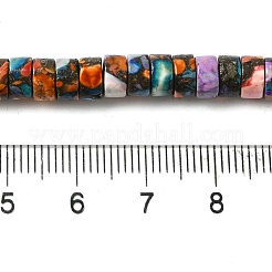 天然石ハウライトビーズ連売り  染め  ディスク  ヒシビーズ  カラフル  6.5x3.5mm  穴：0.6mm  約70個/連  16.54''（42センチメートル）&nbsp;G-A023-B01-03
