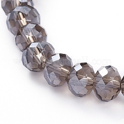 Natural Black Agate(Dyed) Gemstone Stretch Bracelets&nbsp;BJEW-JB05025-05