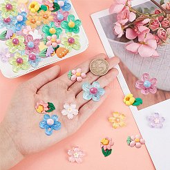 60Pcs 3 Styles Transparent Resin Cabochons&nbsp;CRES-SC0002-49